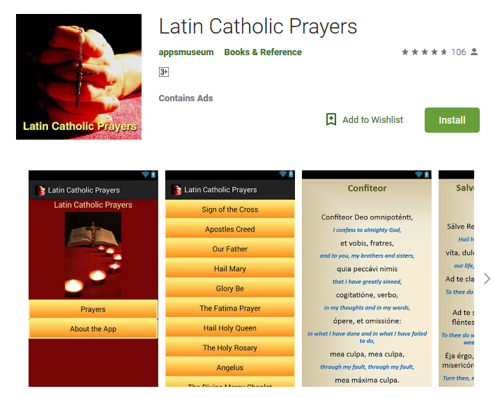 FREE Android App – Latin Catholic Prayers – Download Now!
