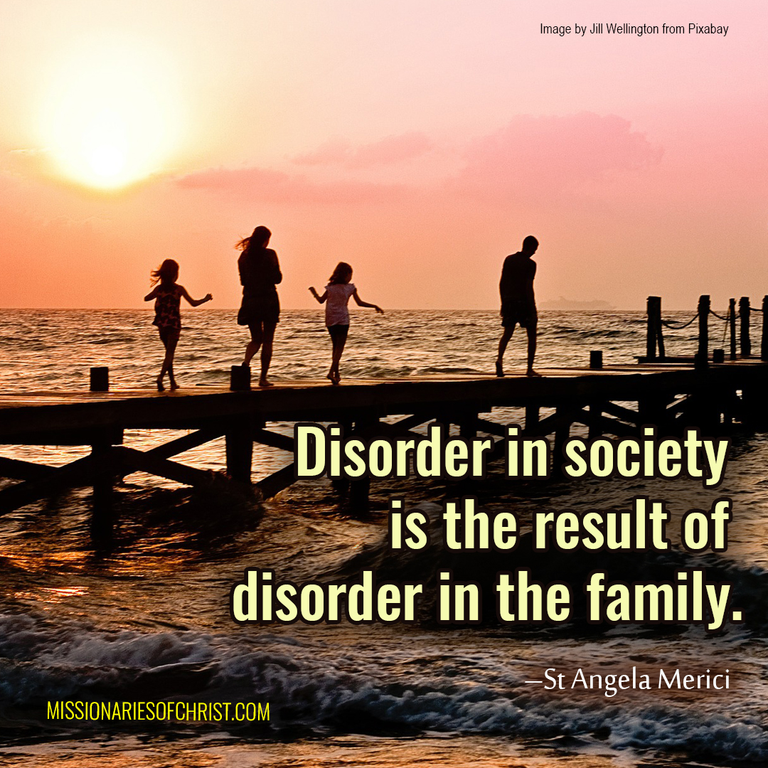 Saint Angela Merici Quote on Family and Society