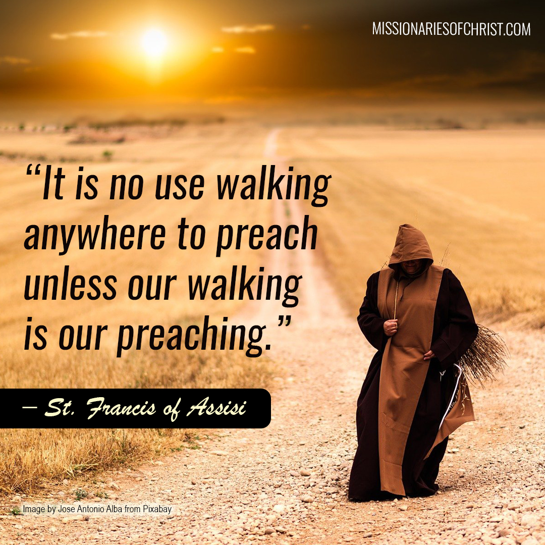 Saint Francis of Assisi Quote on Preaching