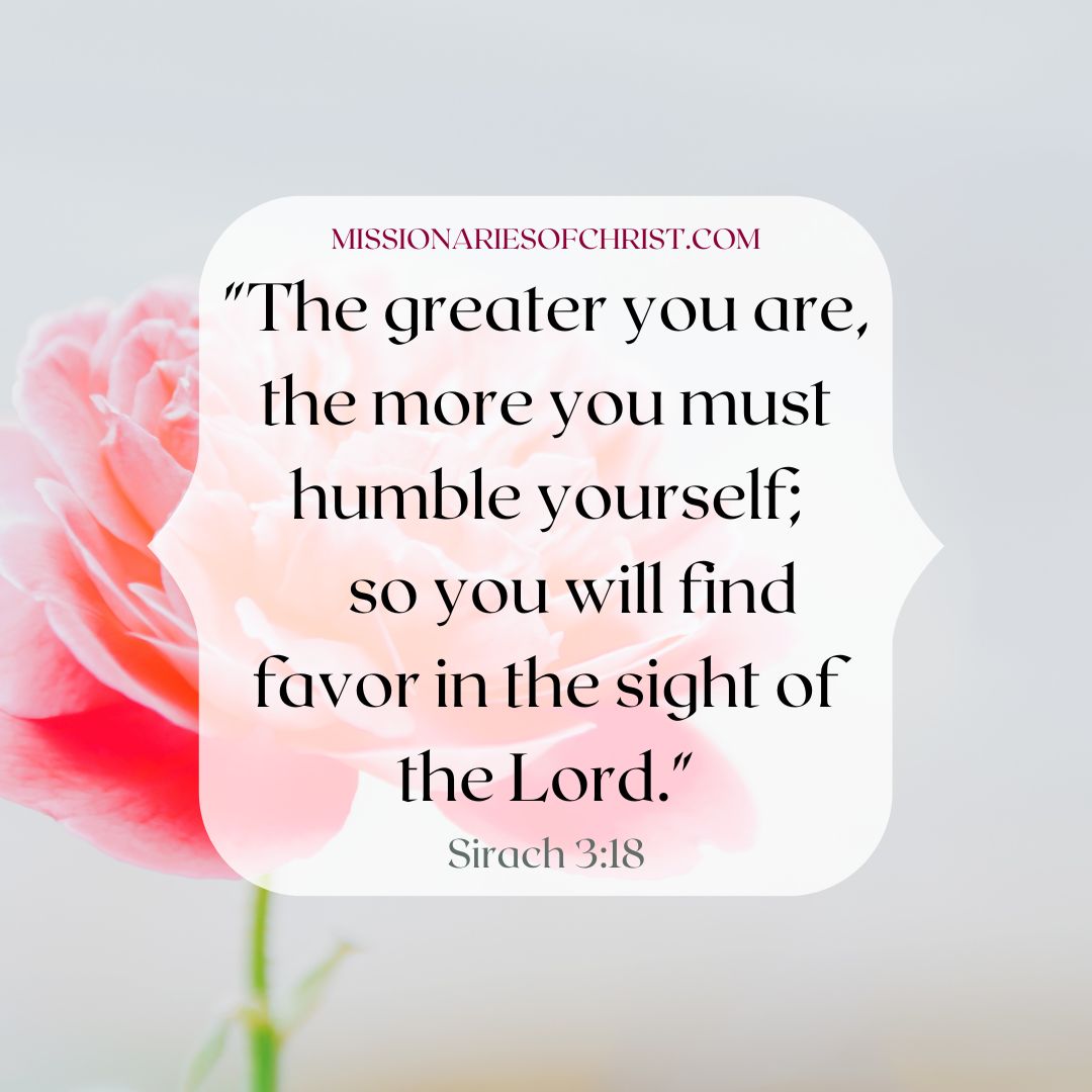 Bible Verse About Humility Missionaries Of Christ Catholic Reading 