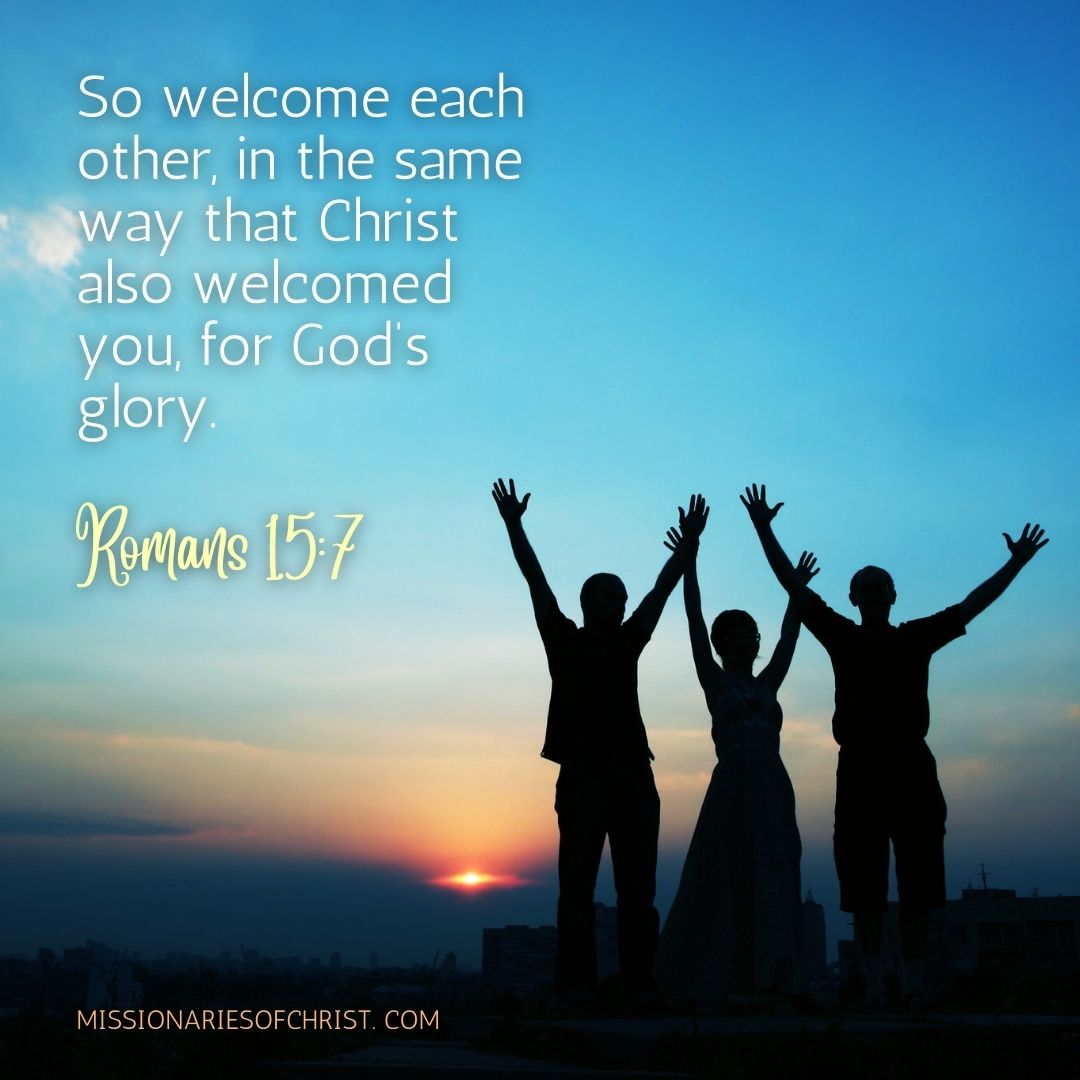 Bible Verse About Welcoming Each Other