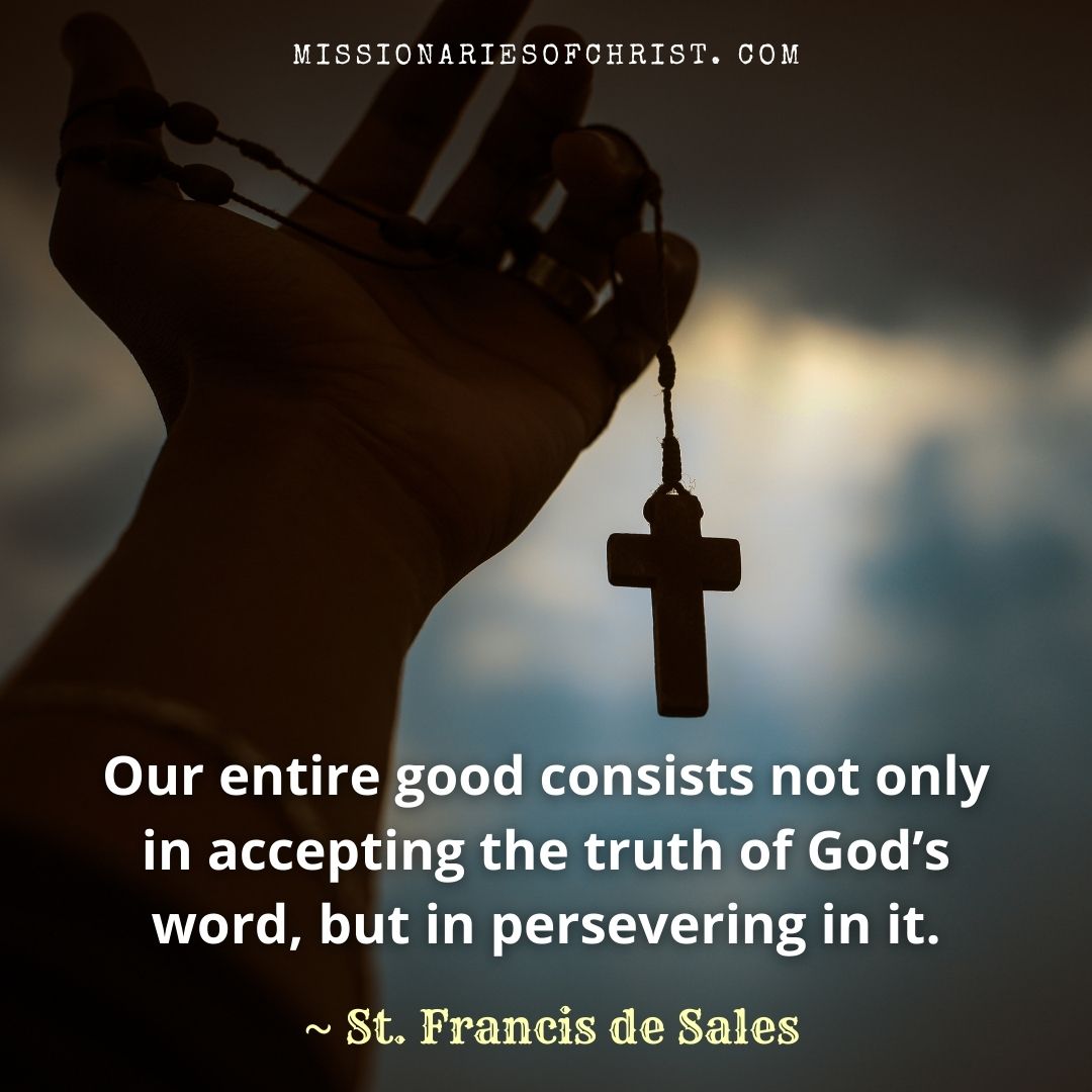 Saint Francis de Sales Quote on Perseverance