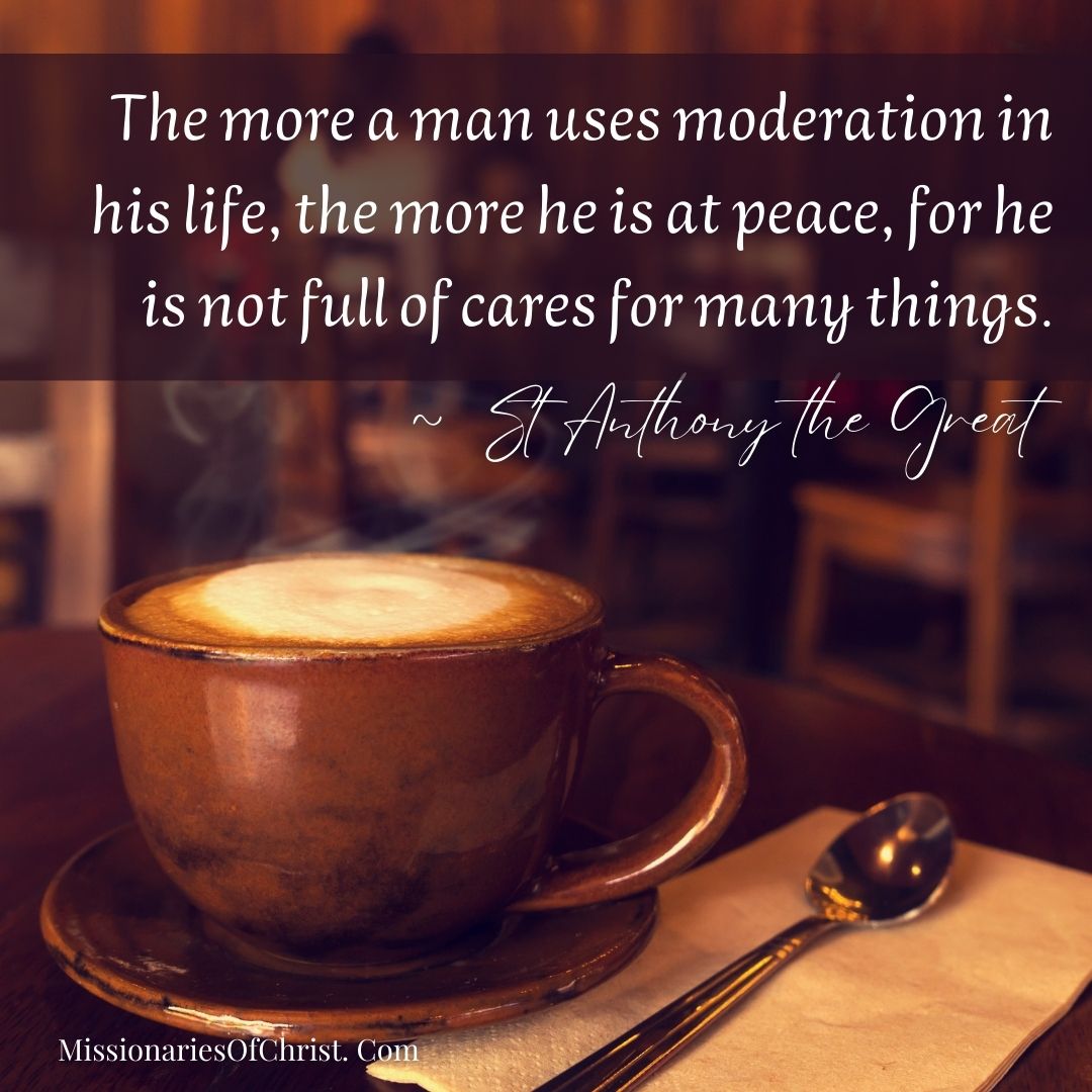 Saint Anthony the Great Quote on Moderation