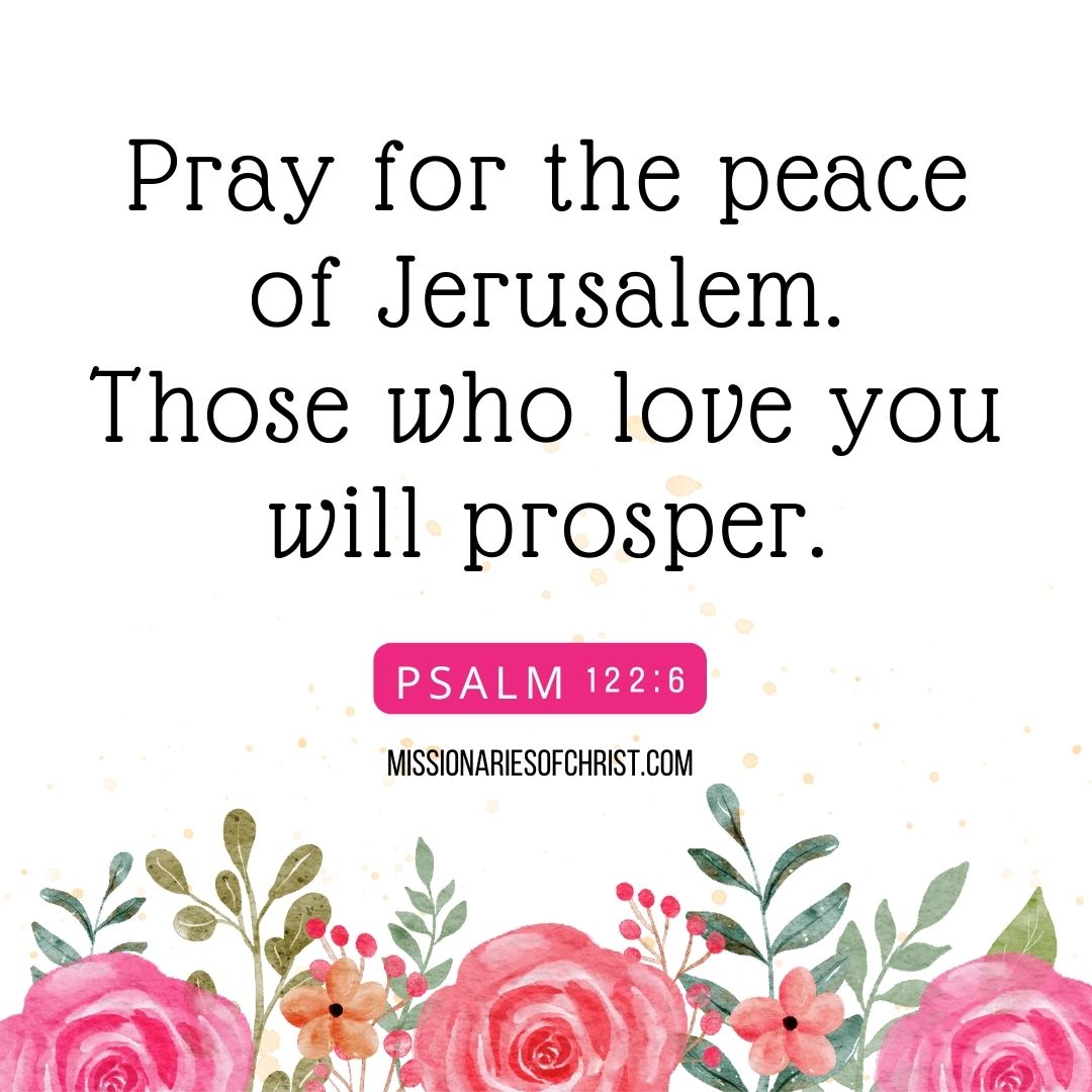Bible Verse About Praying for Peace in Jerusalem