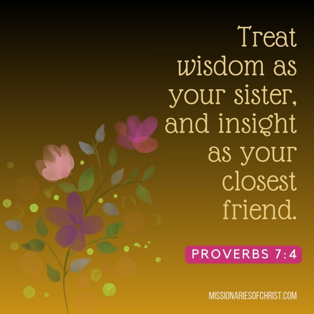 Bible Verse About Wisdom And Insight Missionaries Of Christ