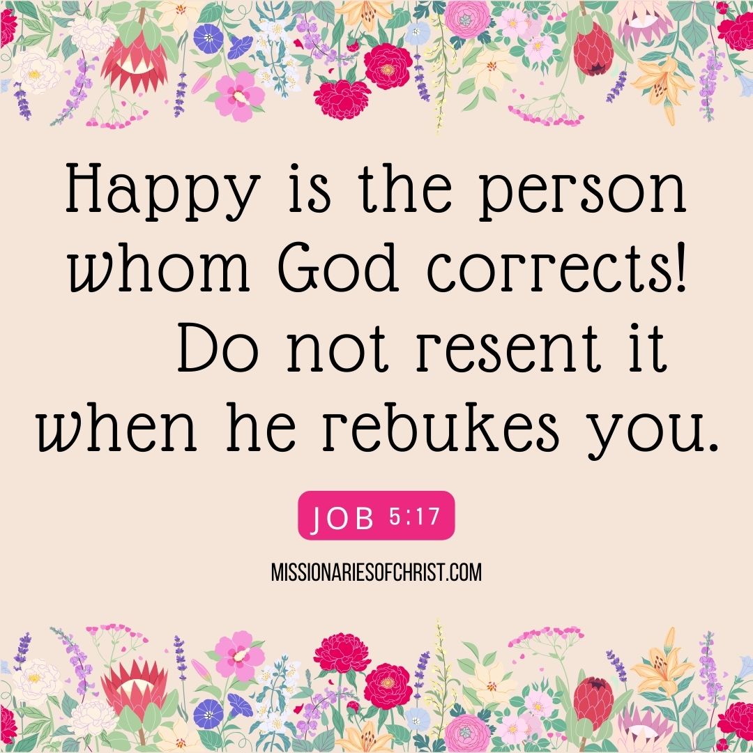 Bible Verse About How We Should React When God Corrects Us