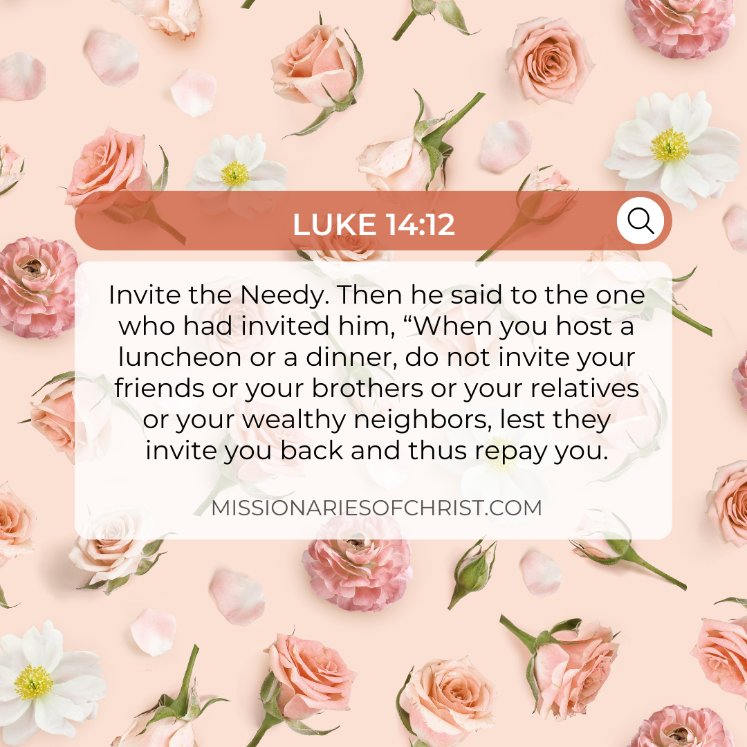 Bible Verse About Inviting the Needy