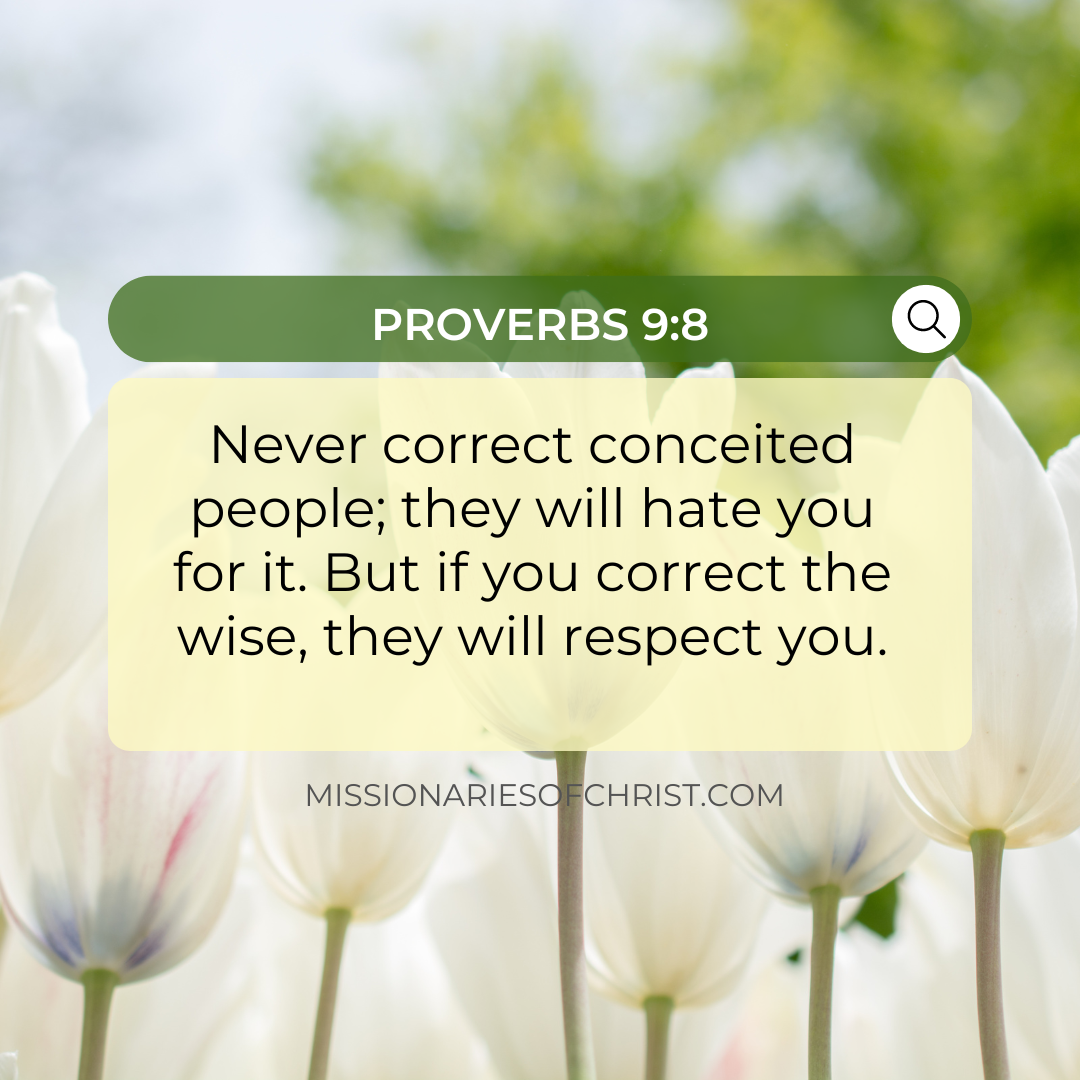 Bible Verse About Correcting Conceited People